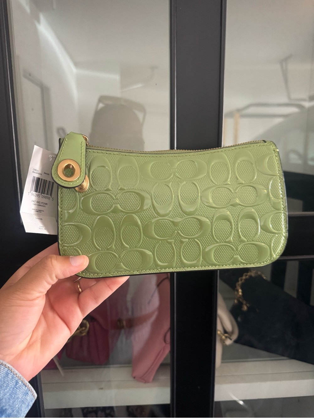 Coach green patten leather Penn